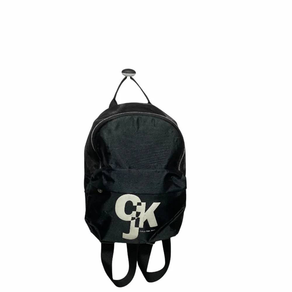 Calvin KLEIN personal size backpack Color Black Nylon mesh upper with White Logo